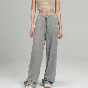 ALO Yoga lazy and relaxed loose glutinous rice knit pants